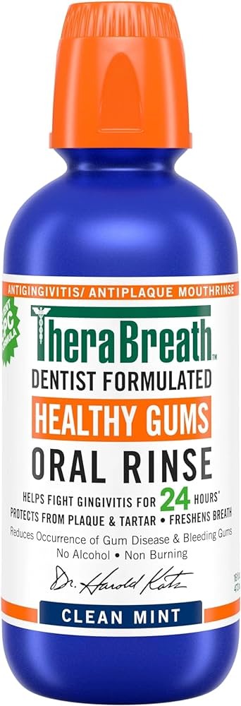 Therabreath Oral Rinse Clean Mint 16 Oz