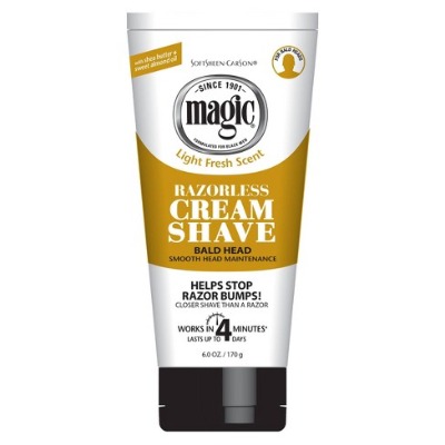 Magic Razoless Shave Cream Bald Head 6oz