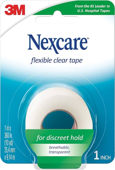 3M Nexcare Flexible clear 1inch Tape x 10 yards