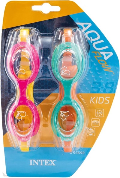 Aqua Flow  Age 3-8 Dual Pack Swim Goggles 