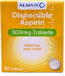 Dispersible Asprin 300mg tablets