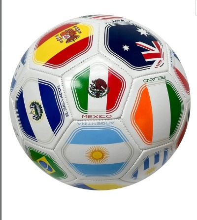 Soccar ball with international flags