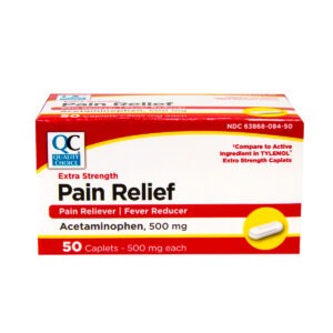 QC Extra Strg Pain Relief 500mg 50 caplets